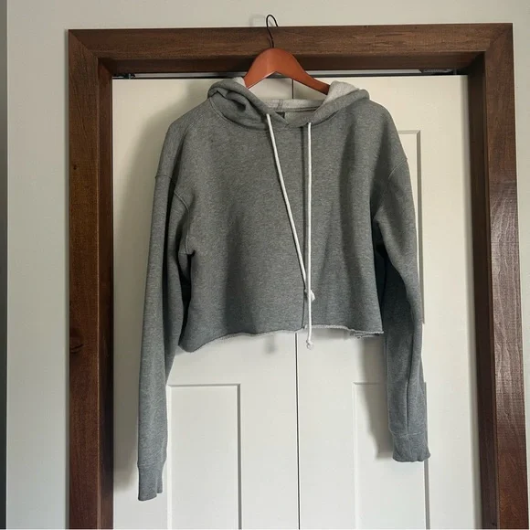 [wild fable] Gray Cropped Hoodie - Picture 2 of 6
